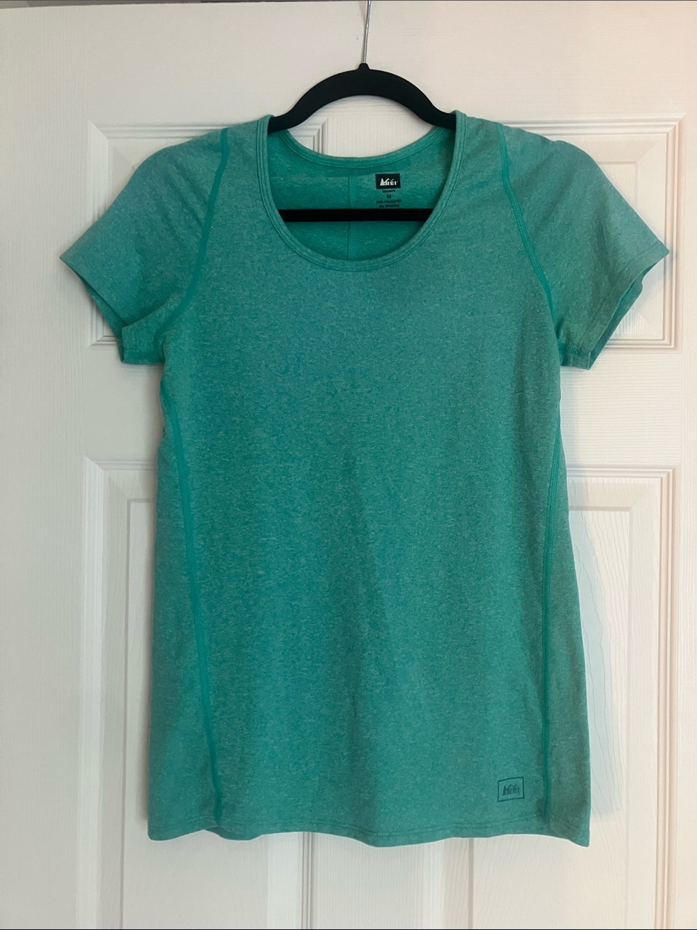 REI Women's Sahara Teal Short Sleeve Active Tee Medium
